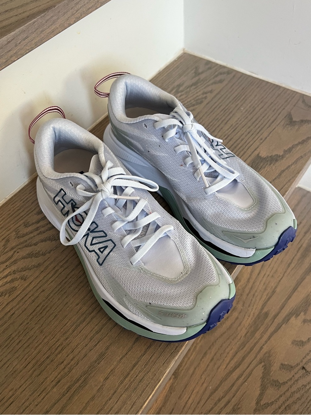 Hoka Mafate 5 Sneakers in Ambient Blue / Rosemary NWOB - Picture 4 of 8